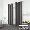thumbnail image 2 of ZOPZO 42Wx63L inch Blackout Curtains Light Gray Thermal Insulated Grommet for Bedroom 2 Panels, 2 of 7