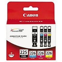 Canon PGI-225 ChromaLife 100 Black/CLI-226 Color Ink Tanks (4530B008), Pack of 4
