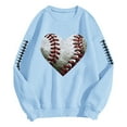 thumbnail image 7 of felwors Baseball Sweatshirt for Womens 2025 Long Sleeve Comfy Baseball Shirts Softball Crewneck Graphic Pullover Top Sky Blue, XXL, 7 of 7