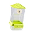 thumbnail image 4 of Accesorios de jaula de alimentación de jaulas de aves resistentes estacionamiento de alimentación de colgación automática transparente para pájaros Verde, 4 of 8