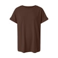 thumbnail image 7 of TTUHYWXI Womens Oversized T Shirts Crewneck Short Sleeve Summer Athletic Tees Shirt Loose Fit Y2K Tops (Brown, L), 7 of 7