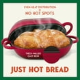 thumbnail image 4 of Enameled Cast Iron Bread Oven 2 Qt (Red), Non-Stick Single Loaf Cast Iron Bread Pan with Lid, Easy Homemade Sourdough Dutch Oven, Oven-Safe Artisan Bread Baking Pan, 4 of 6