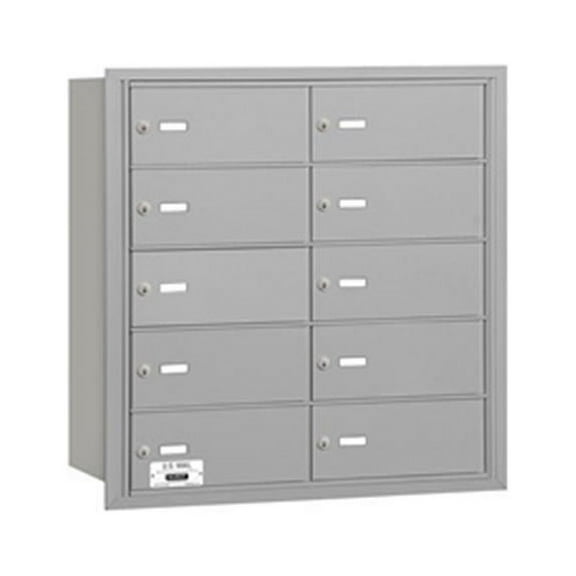 Salsbury  Salsbury 4Bplus Horizontal Mailbox 10 B Doors - Aluminum - Rear Loading - USPS Access