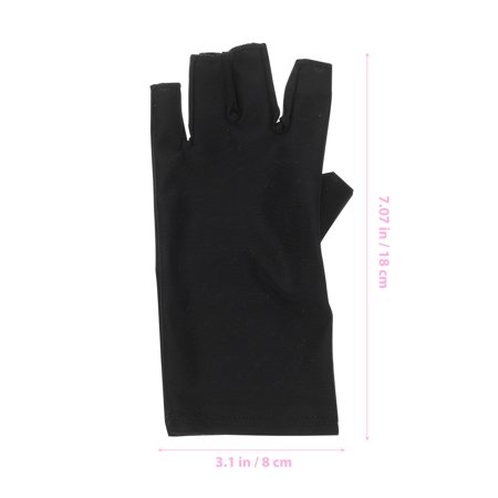 

1 Pair Nail Anti-UV Gloves Manicure UV Protective Cover UV Protection Gloves for Gel Nail Lamp