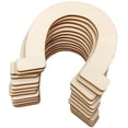 thumbnail image 4 of 10pcs DIY Wooden Cutouts Unfinished Horseshoe Shaped Slices Horseshoe Cutouts, 4 of 7