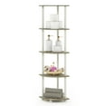 thumbnail image 3 of Furinno Multipurpose 11.6"W x 11.6"D x 57.7"H 5-Shelf Decorative Shelving Unit, Sonoma Oak and White, 3 of 8