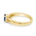 thumbnail image 4 of AFFY Oval Cut Simulated Blue Sapphire Solitaire Ring in 14k Yellow Gold Over Sterling Silver (0.58 Cttw), Ring Size- 13, 4 of 6