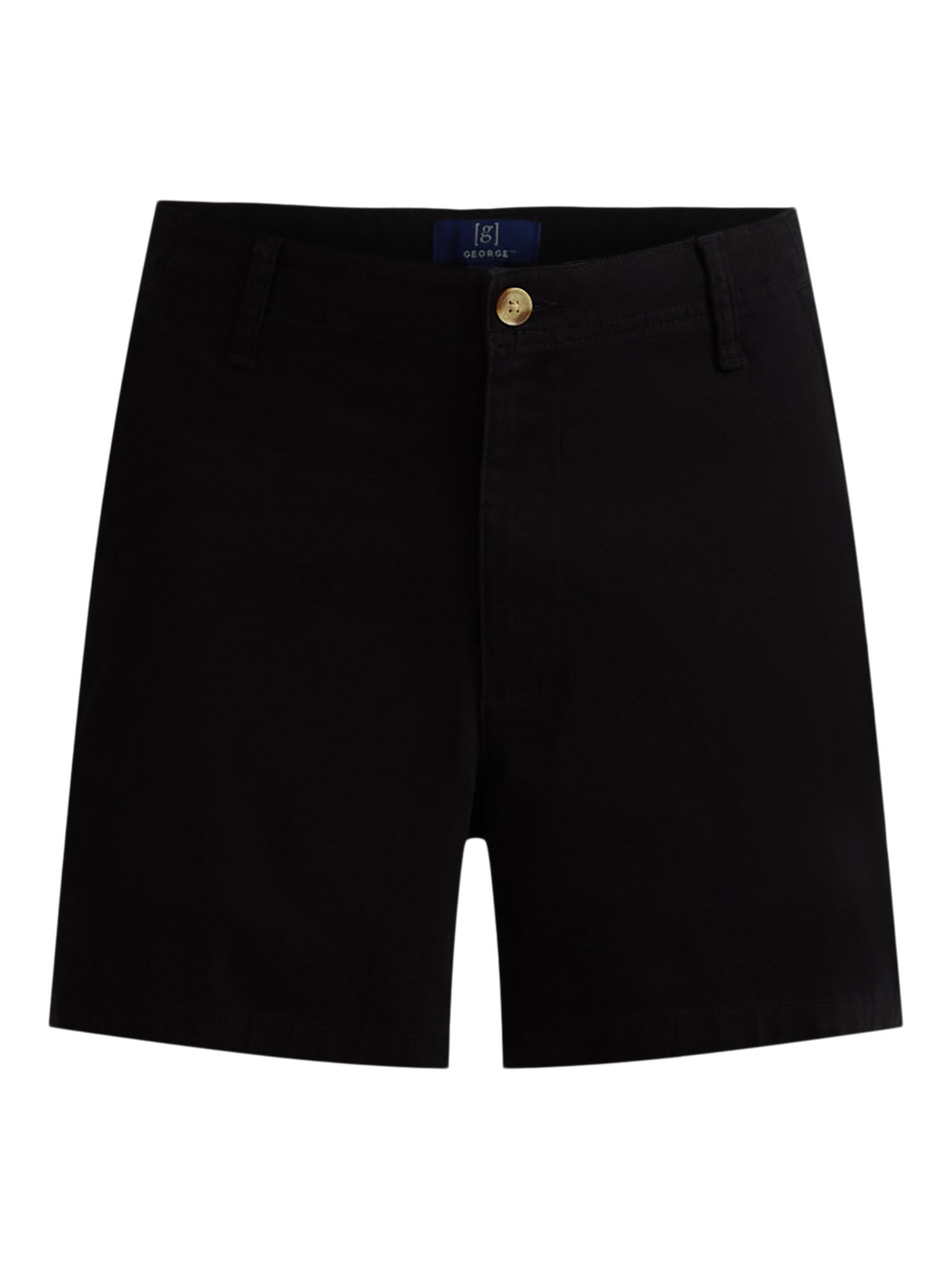 George Men's & Big Men's Relaxed Fit Stretch Twill Flat Front Shorts, 9" Inseam, Sizes 28-54