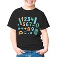 thumbnail image 4 of Girls Summer Short Sleeve T Shirt Cute Number Print Casual Top for Children Playful Graphic Tee Soft Daily Crew Neck Unisex Black 3 Years-4 Years, 4 of 4