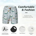 thumbnail image 3 of Yiaed Spaceship Print Mens Swim Trunks Bathing Suit Compression Liner Beach Swim Shorts Swimwear Quick Dry Zipper Pocket No-Chafing Board Short-Medium, 3 of 6
