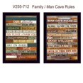 thumbnail image 2 of TrendyDecor4U Family And Man Cave Rules By Marla Rae Printed Wall Art V255-712, 2 of 3