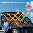 thumbnail image 4 of HUIACONG Highland Aztec Tribal Windshield Sun Shade for 2018-2024 Jeep Wrangler JL JLU & Gladiator JT, Sunshades Heat Shield, Aluminum Foil Triple Laminate Structure, Silver, 4 of 6