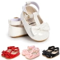 thumbnail image 3 of Infant Baby Girls Soft Sole Flats Bowknot Princess Shoes, 3 of 8