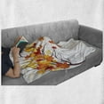 thumbnail image 6 of Fall Soft Flannel Fleece Throw Blanket, Image of Canadian Maple Tree Leaves in Autumn Season Soft Reflection Effects, Cozy Plush for Indoor and Outdoor Use, 50" x 70", Orange White, by Ambesonne, 6 of 6