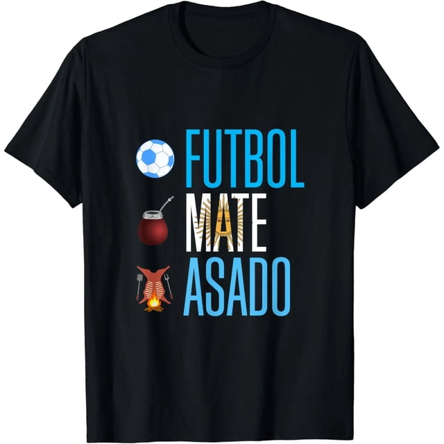 Playera Divertida de Fútbol "Roast" - Argentina, para Mujer, Negra, Diseño Humorístico