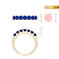 thumbnail image 5 of ANGARA Natural 1.05 Ct Half Eternity Sapphire Wedding Band in 14K Yellow Gold for Women (Size-3.1mm) | September Birthstone, Anniversary, Jewelry Gift for Women | Natural Sapphire Ring, 5 of 10