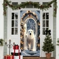 thumbnail image 5 of AuroraX Hanging Christmas Decor Outdoor Penguin Fabric 71x35 in Door Cover Christmas Ornaments Backdrop Festive Winter House Decor, 5 of 6