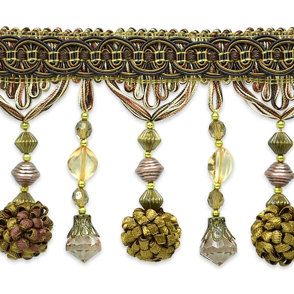 Expo Int'l Preshea Decorative Beaded Fringe Trim by the yard Walmart