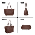 thumbnail image 4 of KALUNMA Large Women's Handbag,Zipper Closure Shopper Tote with Inner Pocket,Waterproof Shoulder Bag for Work,Office,Travel,Shopping and School, 4 of 7