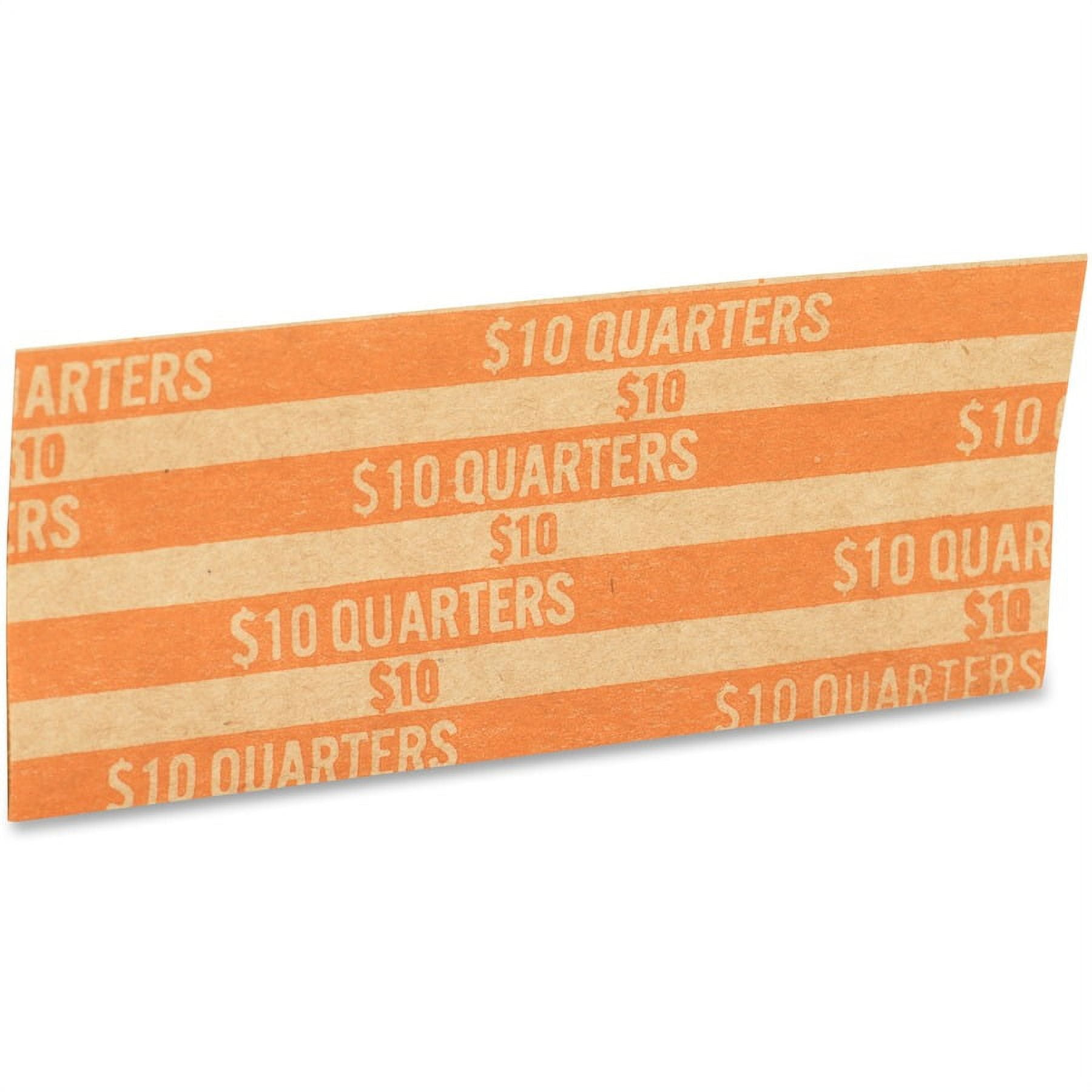 Pap-R Products, PQP30025, Flat Coin Wrappers, 1000 per Box, Kraft
