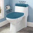 thumbnail image 3 of Dark Gray 2-Piece Toilet Cover Set, Thickened Plush Soft Toilet Seat Cushion, Toilet Tank Cover, Elastic Stretch Fit Toilet Lid Cover, Washable Non-Slip No-Installation Silver Fox, 3 of 3