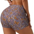 thumbnail image 2 of Wukai Daisies Flowers Print Pack Biker Shorts for Women Yoga Workout Gym Running Scrunch Active Shorts-XX-Large, 2 of 8