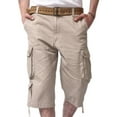 thumbnail image 2 of Xysaqa Men's Casual Big & Tall Cargo Shorts Below Knee Loose Fit Multi-Pocket Pants Work Outdoor 3/4 Long Shorts 3X 4X 5X Summer Savings, 2 of 6