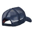 thumbnail image 4 of Smile Face Logo Heat Transfer Solid Cotton Twill 5 Panel Mesh Cap - Navy OSFM, 4 of 5