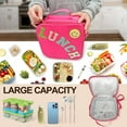 thumbnail image 5 of Insulated Lunch Bag With Adjustable Shoulder Strap, Nylon Preppy Lunch Box Large Insulated Lunch Bag Reusable Lunch Tote Bag with Smiley Preppy LunchBag, 5 of 10