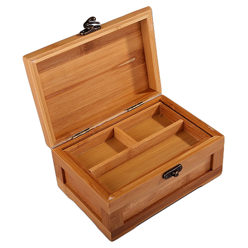 Bamboo Craft Princess Korean Bamboo Jewelry Box Wooden Jewelry Storage Box Collection Box Gift Box Medium