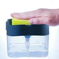 thumbnail image 4 of US 2 Pack 2-in-1 Liquid Soap Pump Press Dispenser Sponge Holder Rack w/ Sponge, 4 of 5