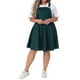 thumbnail image 1 of Overoles elegantes de cuadros para mujeres de tallas grandes Agnes Orinda para el Día de San Patricio, faldas midi de moda 2X verdes, 1 of 6