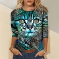 thumbnail image 2 of Blusa informal de manga larga con cuello redondo y estampado de animales novedosos para mujer Fridja  hkj2548, 2 of 5