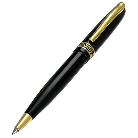 White Enamel 18k Gold Overlay - xezo phantom classic medium ballpoint pen black with twist-action. black enamel, 18k gold plated. limited edition