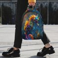 thumbnail image 2 of Easygdp Neon Seahorse Underwater Realm Mochila Ligera de 15 Pulgadas para Estudiantes, Mochila Cómoda para la Escuela y Viajes, Correas Ajustables, 2 of 6