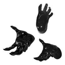 Halloween Decorations,3 Pack Wall Mounted Creepy Reaching Hands with LED Candles,Life-Sized Horror Wall Hands for Gothic Wall Decor Outdoor/Indoor (Style B)