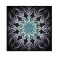 thumbnail image 3 of Designart "Fractal Flowers in Turquoise and White IV" Modern Geometric Print on Natural Pine Wood, 3 of 5