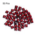 thumbnail image 3 of 50 Pcs Gemas Acrílicas de Fondo Plano de 8mm Cuadradas Artificiales para Manualidades, Pintura Facial, Joyería de Disfraces, Rojo Vino, 3 of 7