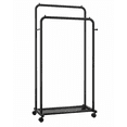 thumbnail image 4 of Sakugi Clothes Rack, Double-Rod Garment Rack with Hooks & Mesh Shlef, Versatile Clothing Racks for Hanging Clothes, Hats, Bags, Portable Hanger for Bedroom, Laundry, 32.7"×16"×59.1", Black, 4 of 10