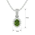 thumbnail image 5 of SuperJeweler 1 1/3 Carat Oval Shape Peridot and Diamond Necklace In 14 Karat White Gold, 18 Inches For Women, 5 of 8