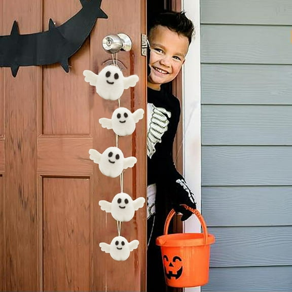 Halloween Decoration Clearance! 2024 Halloween Felt Ghost, Creative Fun Halloween Party Decoration Hanging, Hanging Decorations For Walls Living Room Decor