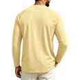 thumbnail image 4 of Garbnen S-4XL Long Sleeve Shirt Men Crew Neck Raglan T Shirts for Men Casual Basic Relaxed Fit Sports Fall Winter Men's Big and Tall Shirts Yellow M, 4 of 7