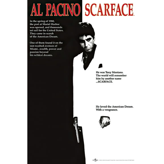Scarface - Movie Poster (The American Dream - Regular Style) (Size: 24" X 36")
