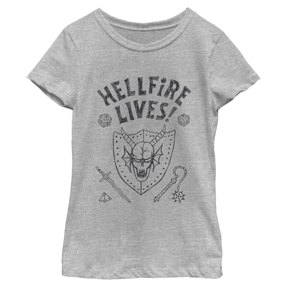 Girls Stranger Things Hellfire Lives T Shirt