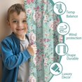 thumbnail image 3 of Blackout Kids Curtains,Pioneer Flower Floral Print Pattern Childrens Insulated Curtains Set Of 2,Bedroom Essentials,Toddler Room Decor 42"x84", 3 of 5