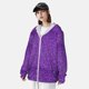 thumbnail image 3 of Balery Glitter Purple Sudadera ligera de manga larga con capucha y protección solar UPF 50+ para hombre y mujer, ideal para pesca y running-XX-Large, 3 of 7