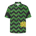 thumbnail image 5 of JURANMO Today's Deals Mens St.Patrick's Day Shirt Irish Clover Printed Hawaiian Shirts Casual Short Sleeve Button Up Blouse Tops White L, 5 of 7