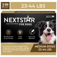 thumbnail image 2 of (2 pack) NEXTSTAR Flea & Tick Topical Prevention for Dogs 23-44 lbs, 3-Month Supply, 2 of 9