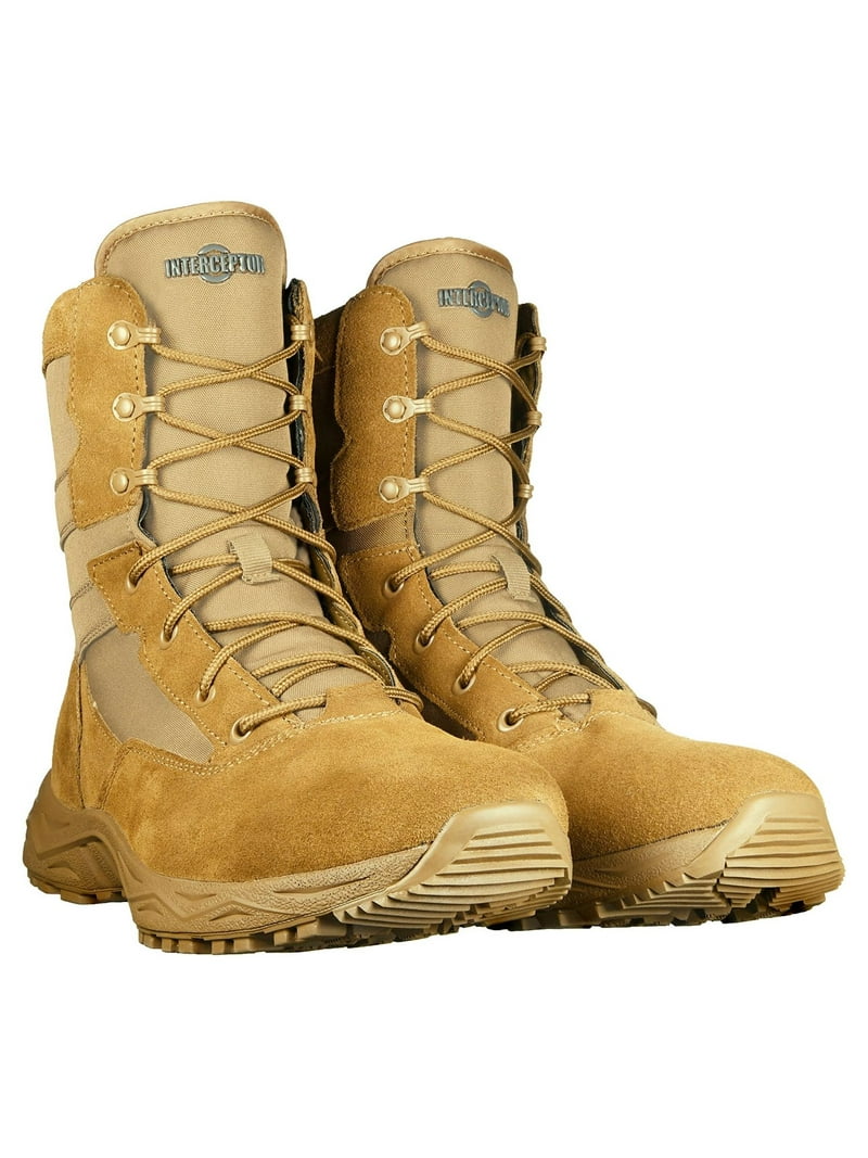 Interceptor Men's Frontier Tactical Work Boots, Coyote Brown