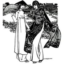 Folkwear Vietnamese Ao Dai #139 Tunic Dress Pants Vietnam Sewing Pattern (Pattern Only) folkwear139